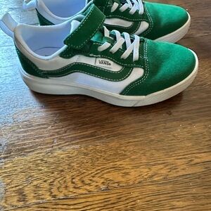 Vans Green and White Skate Sneakers